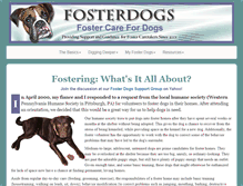 Tablet Screenshot of fosterdogs.com